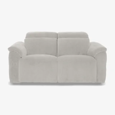Furniture Village Dolomite 2 Seater Fabric Sofa with Power Recliner - Lead Grey
