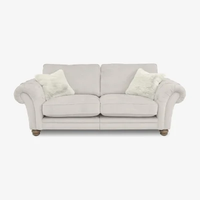 Furniture Village Cotswold 3 Seater Split Frame Classic Back Sofa - Darwin Ivory