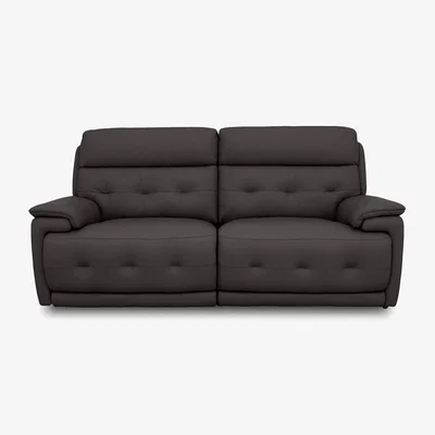Furniture Village Brescia NC Leather 3 Seater Sofa with Power Recliner