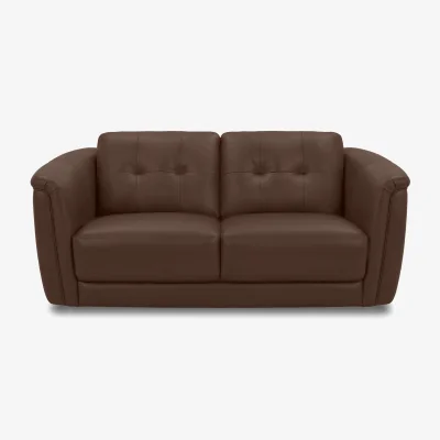 Furniture Village Monarch 2 Seater Leather Sofa - Montana Chocolate