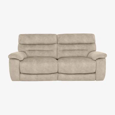 Furniture Village Comfort Story - Nimbus 3 Seater Fabric Sofa with Power Recliner - Cream