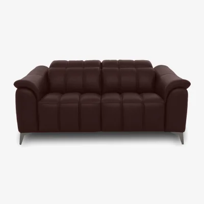 Furniture Village Angelo Leather 2 Seater Sofa - Burgundy