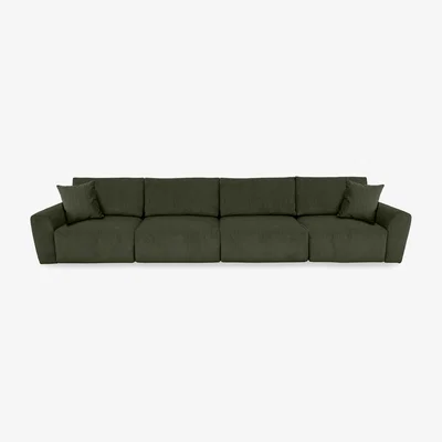 Furniture Village Gemini Fabric 4 Seater Remote Control Power Glider Sofa