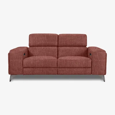 Furniture Village Action Fabric 2 Seater Sofa with Power Recliner - Red Maple