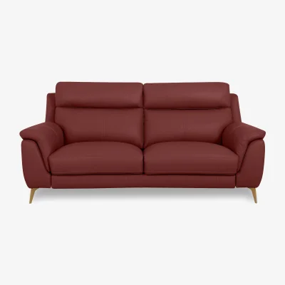 Furniture Village World of Leather - Eclipse Leather 2 Seater Sofa - Deep Red