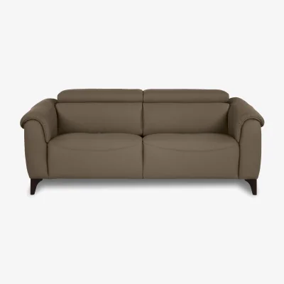 Furniture Village Nicoletti - Nicole 3 Seater Leather Power Recliner Sofa with Power Headrests