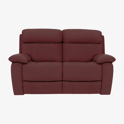 Furniture Village Moreno 2 Seater NC Leather Sofa - NC Deep Red
