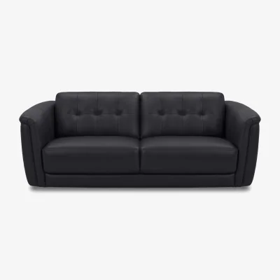 Furniture Village Monarch 3 Seater Leather Sofa - Lavender