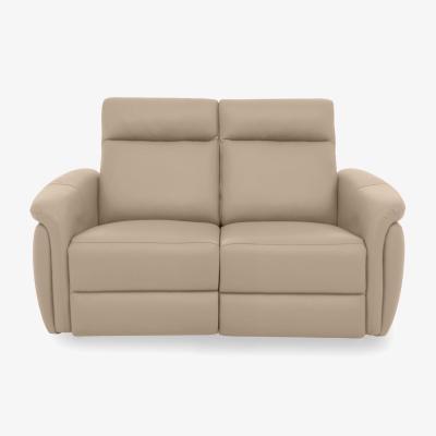 Furniture Village Dublin Leather 2 Seater Sofa - Dacota Pebble
