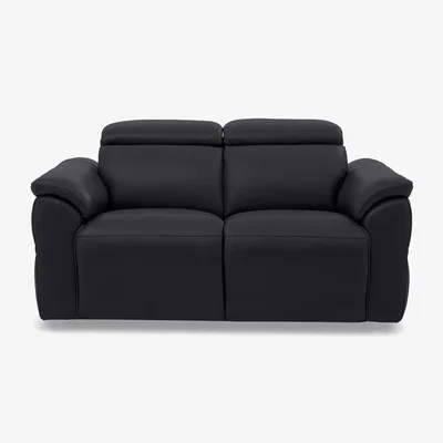Furniture Village Dolomite 2 Seater Leather Sofa with Power Recliner - Lavender
