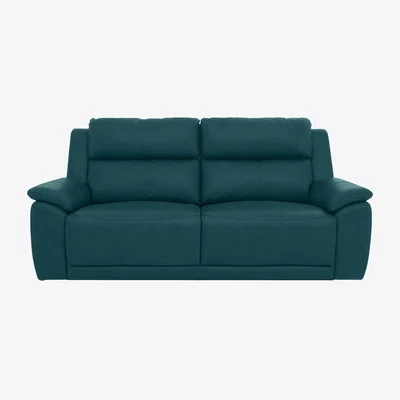 Furniture Village Utah 3 Seater Leather Sofa - Midnight Jade