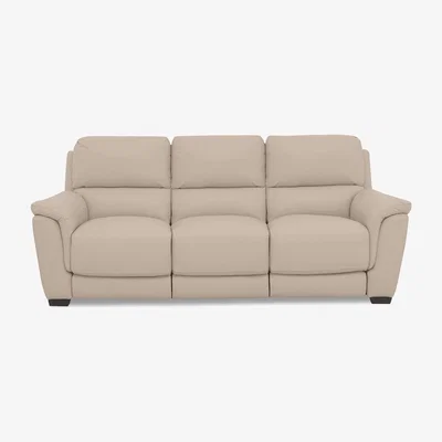 Furniture Village Compact Collection Medio 3 Seater HW Leather Sofa with Power Recliner