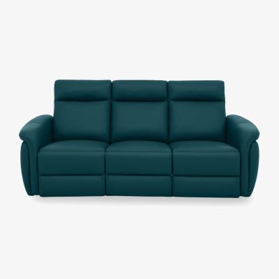 Furniture Village Dublin Leather 3 Seater Sofa - Midnight Jade
