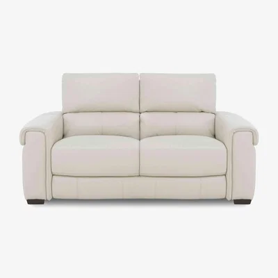 Furniture Village Nixon NC Leather 2 Seater Sofa - Frost