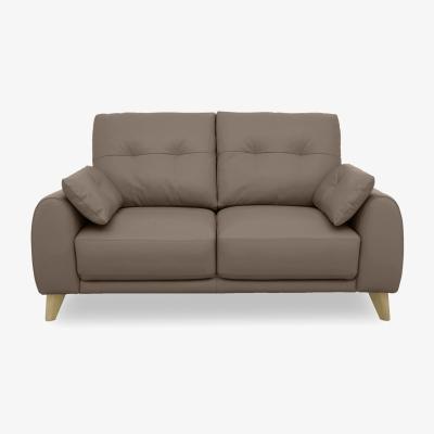 Furniture Village Malmo Leather 2 Seater Sofa - Fawn