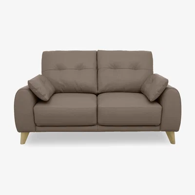 Furniture Village Malmo Leather 2 Seater Sofa - Fawn