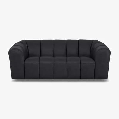 Furniture Village Rhianna Large 2 Seater Leather Sofa - Lavender