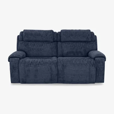 Furniture Village World of Leather - Hollywood Fabric 3 Seater Sofa - Dark Denim