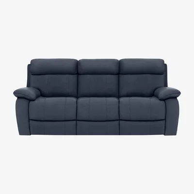 Furniture Village Moreno 3 Seater NC Leather Sofa - NC Ocean Blue