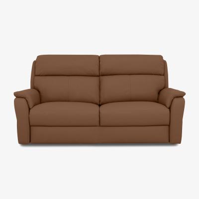 Furniture Village Nicoletti - Vito TO Leather 3 Seater Sofa - Cognac