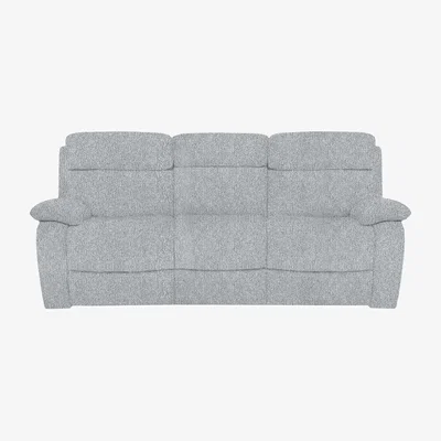 Furniture Village Moreno 3 Seater Fabric Sofa with Power Recliner - Frost