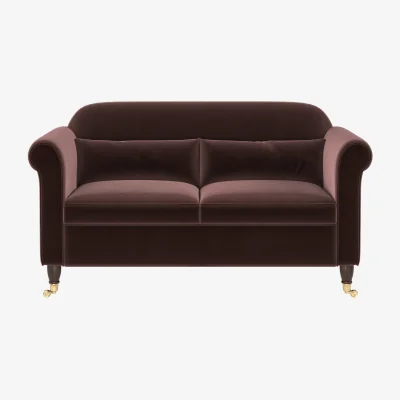 Furniture123 Chocolate Brown Velvet 2-Seater Sofa - Ramona