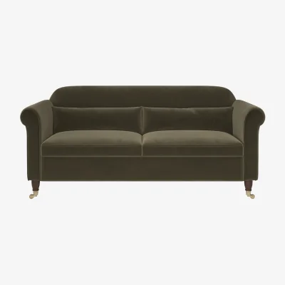 Furniture123 Ramona 3 Seater Sofa  In Khaki Velvet
