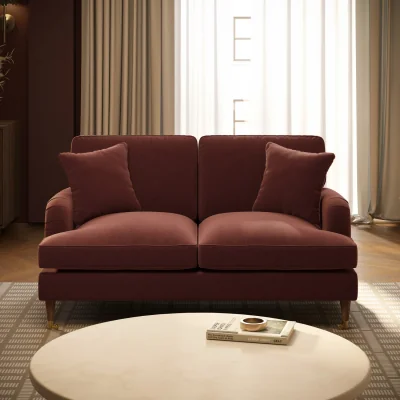Furniture123 Merlot Red Chenille 2 Seater Sofa - Payton