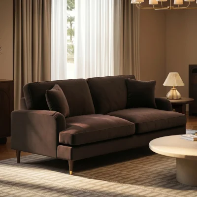 Furniture123 Brown Chenille 3 Seater Sofa - Payton