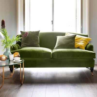Graham & Green Doze Forest Green Velvet Two and a Half Seater Sofa