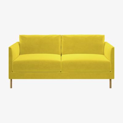 Habitat Habitat Hyde 2 Seater Velvet Sofa - Yellow