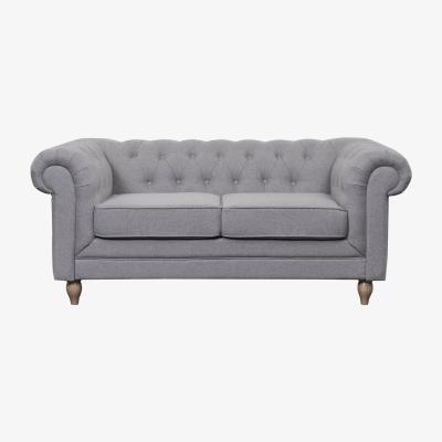 Habitat Habitat Chesterfield 2 Seater Woven Sofa - Light Grey