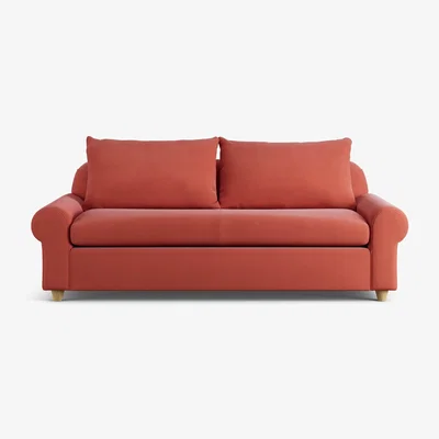 Habitat Habitat Whitby Fabric 3 Seater Sofa - Papaya - Ash Leg