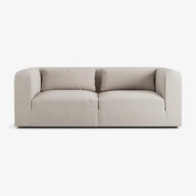 Habitat Habitat Lars Fabric 3 Seater Sofa - Natural - Ash Leg