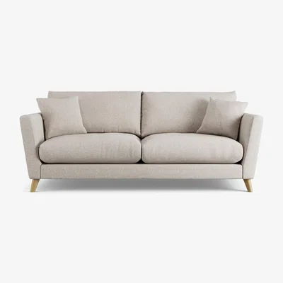 Habitat Habitat Lomond Fabric 4 Seater Sofa - Natural - Ash Leg