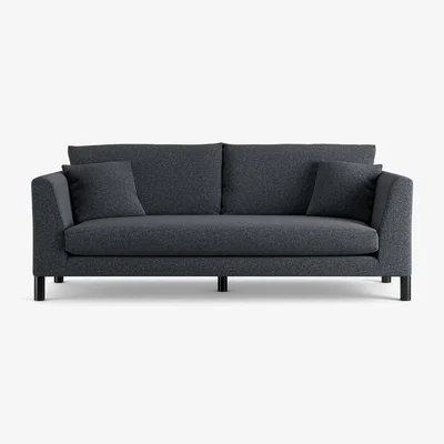 Habitat Habitat Aston Fabric 3 Seater Sofa - Charcoal - Black Leg