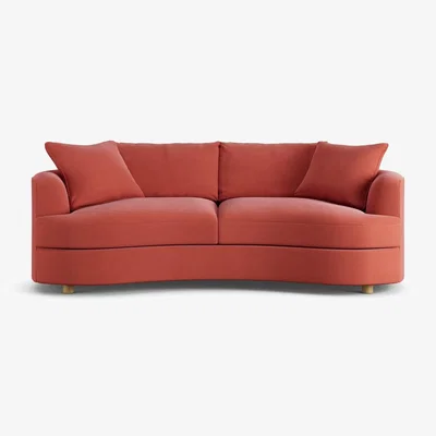 Habitat Habitat Sacha Fabric 3 Seater Sofa - Papaya - Ash Leg