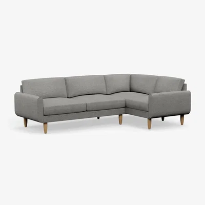Habitat Hutch Slim Reversible Round Arm 5 Seater Sofa - Dove Grey
