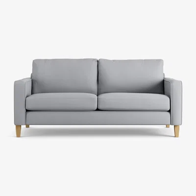 Habitat Habitat Flint Fabric 3 Seater Sofa - Grey - Ash Leg