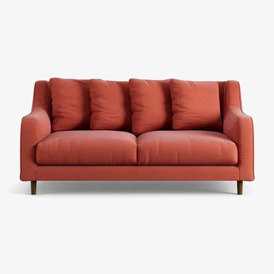 Habitat Habitat Swift Fabric 2 Seater Sofa - Papaya - Dark Leg