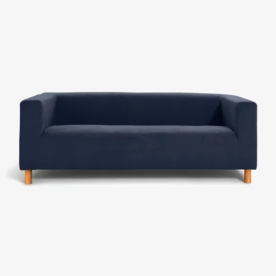 Habitat Habitat Moda 3 Seater Velvet Sofa - Navy