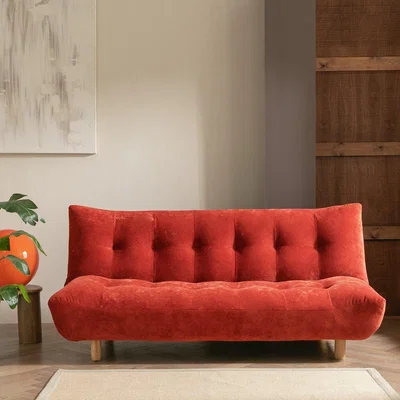 Habitat Habitat Kota 3 Seater Velvet Sofa Bed - Burnt Orange