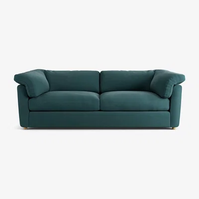 Habitat Habitat Wynn Fabric 4 Seater Sofa - Teal - Ash Leg