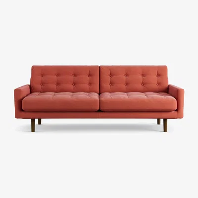 Habitat Habitat Fenner Fabric 3 Seater Sofa - Papaya - Dark Leg