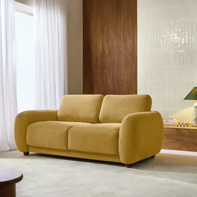 Habitat Habitat Casper Fabric 2 Seater Sofa - Camel