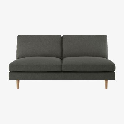Habitat Habitat Teo 2 Seater Fabric Sofa - Charcoal
