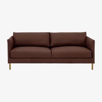 Habitat Habitat Hyde 3 Seater Leather Sofa - brown