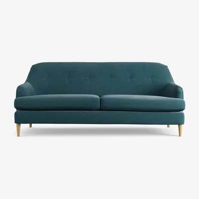 Habitat Habitat Frome Fabric 3 Seater Sofa - Teal - Ash Leg