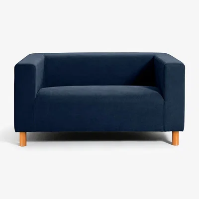 Habitat Habitat Moda Compact 2 Seater Velvet Sofa - Navy