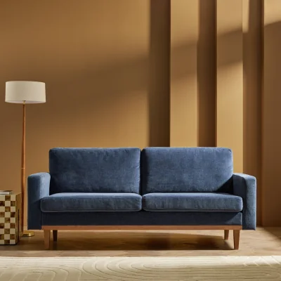 Habitat Habitat Della Fabric 3 Seater Sofa - Blue